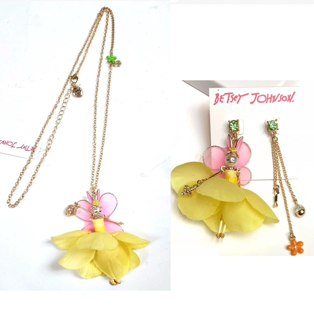 Betsey Johnson Fairy bunny Jewelry Set